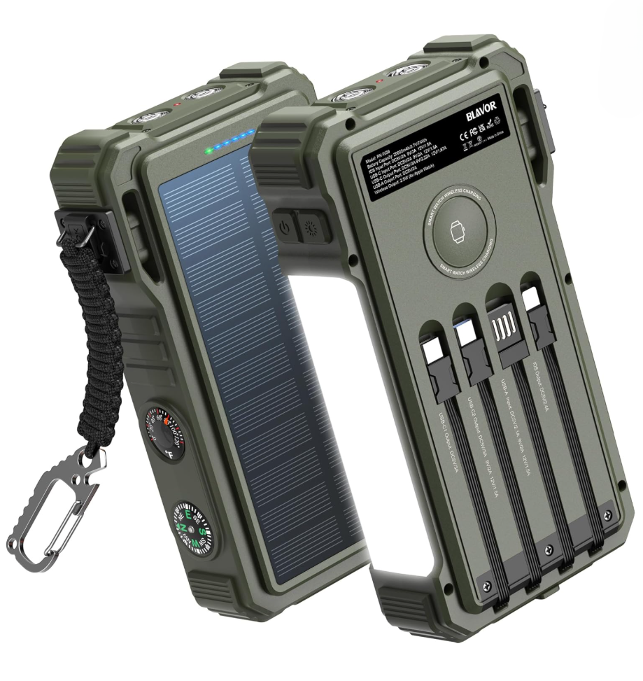 Solar Power Bank with Light